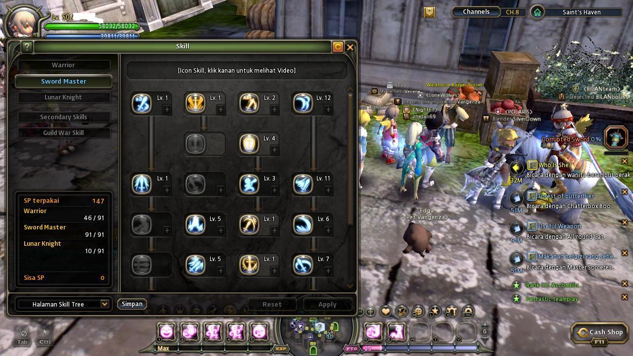 J>Char Dragon Nest Acrobat, Lunar Knight, Mercenary