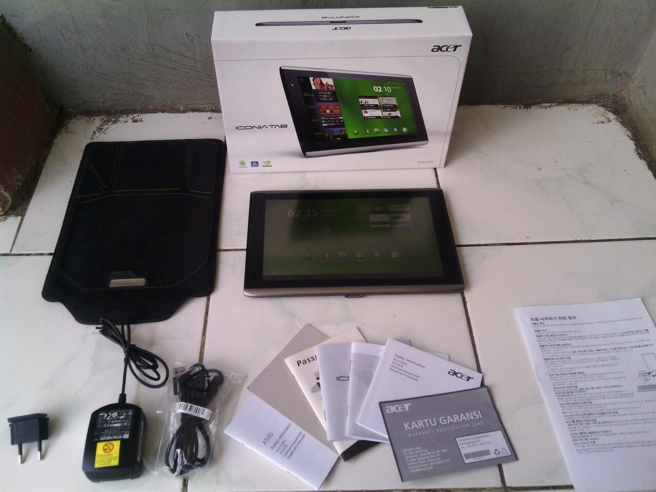 TABLET ACER ICONIA A500 32GB FULLSET ... JUAL MURAH