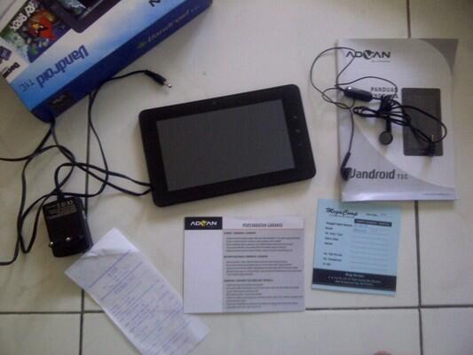 jual table Advan vandroid T1c 3,5g/HSDPA fullset segel bonus keybord case