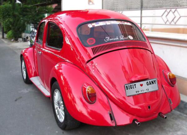 Jual Plat Acecoris untuk Mobil Pengantin