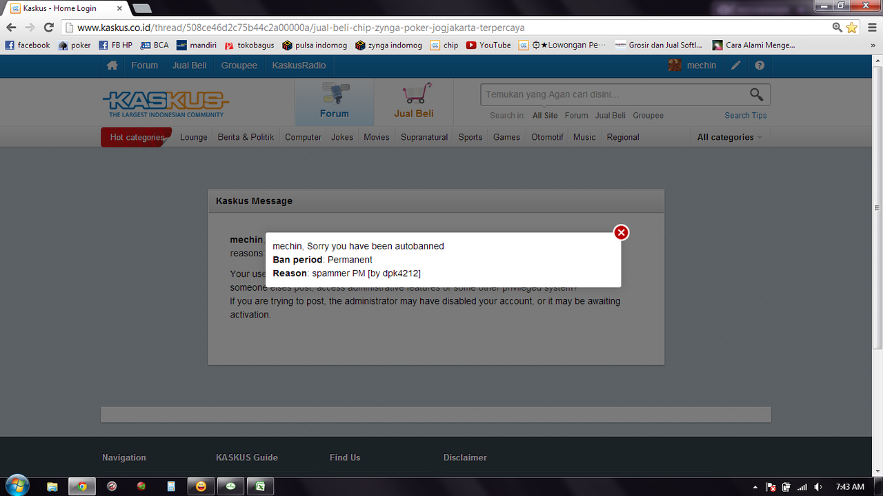 id ane auto banned. what's wrong? momod, mohon bantuannya