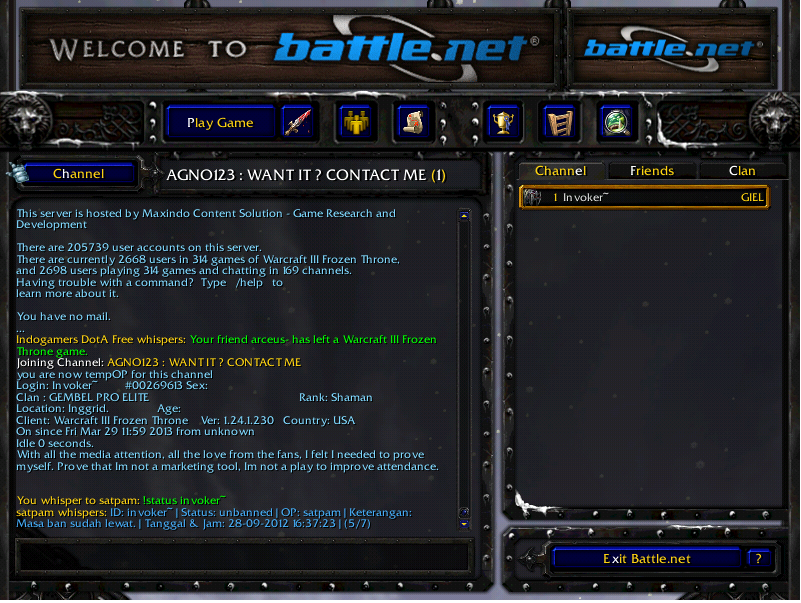 Want To sell : Indogamers, Nusareborn Battlenet ID ! HARGA TERJANGKAU!