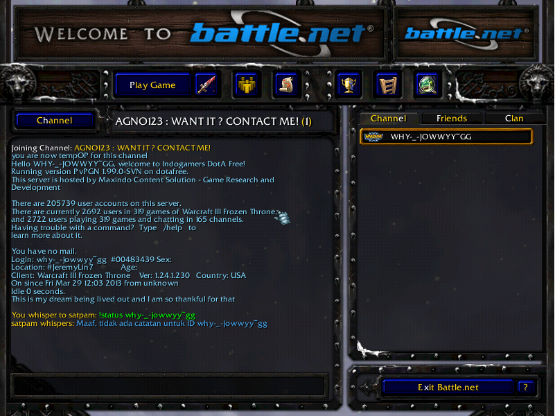 Want To sell : Indogamers, Nusareborn Battlenet ID ! HARGA TERJANGKAU!