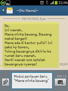 gile! modus baru "mama minta bawang"