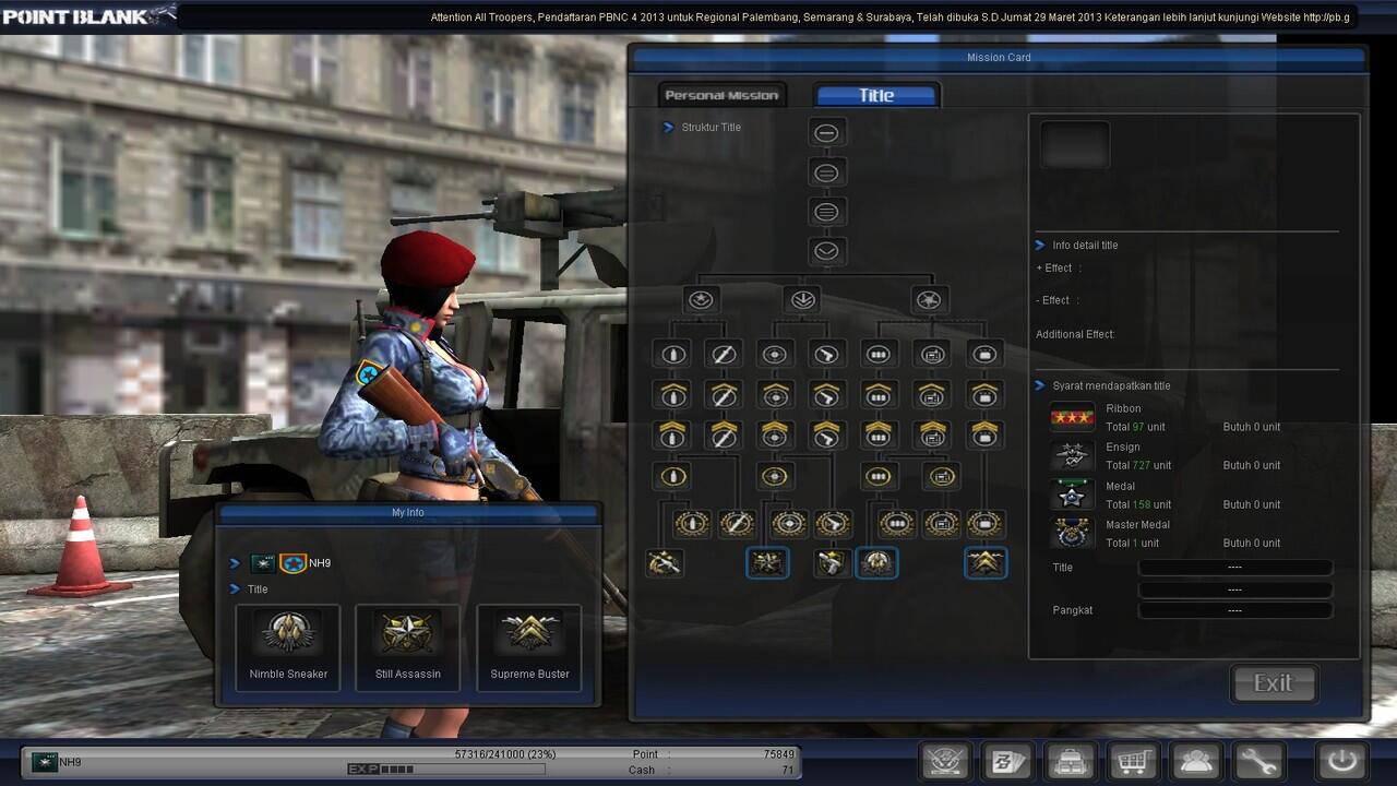 WTS CHAR PB PANGKAT MAJOR GRADE 3 INVEN RAME POINT BANYAK!!!