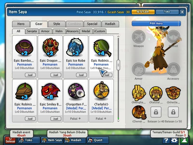 Jual Char LostSaga 1LT kelas 3..herper 2