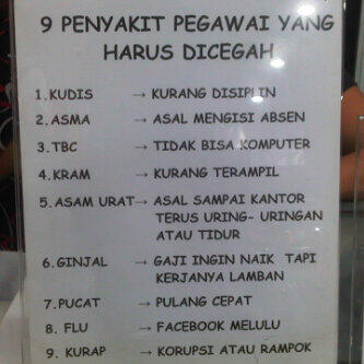 Hindari Penyakit Ini!! (khusus Pegawai)