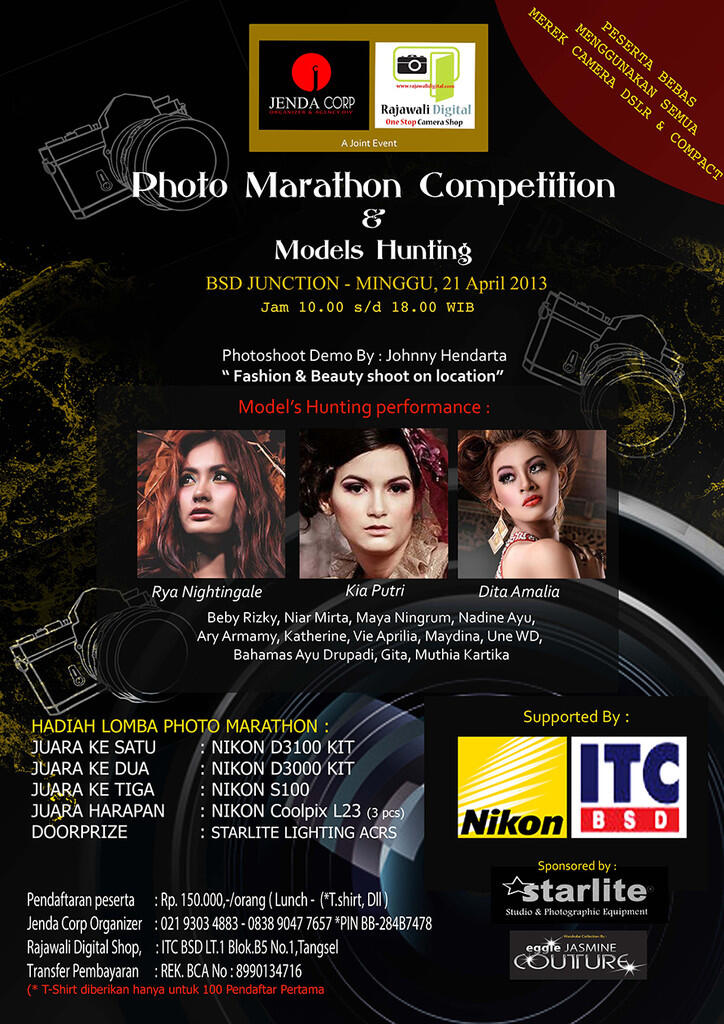 Photo Marathon Competition &amp; Models Hunting (Hadiah nya Ajeb2)