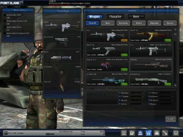 jual char point blank newbie + clan excellent