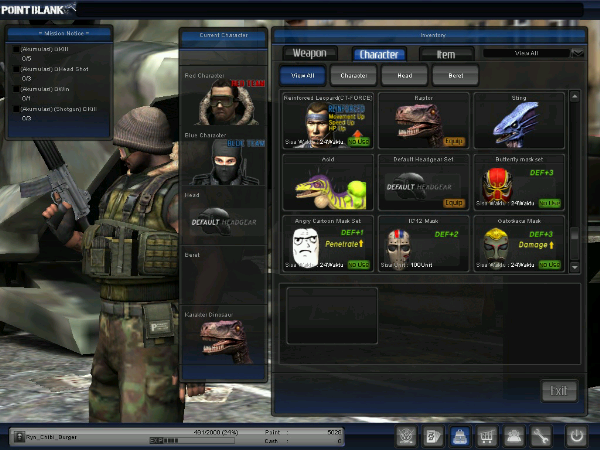 jual char point blank newbie + clan excellent