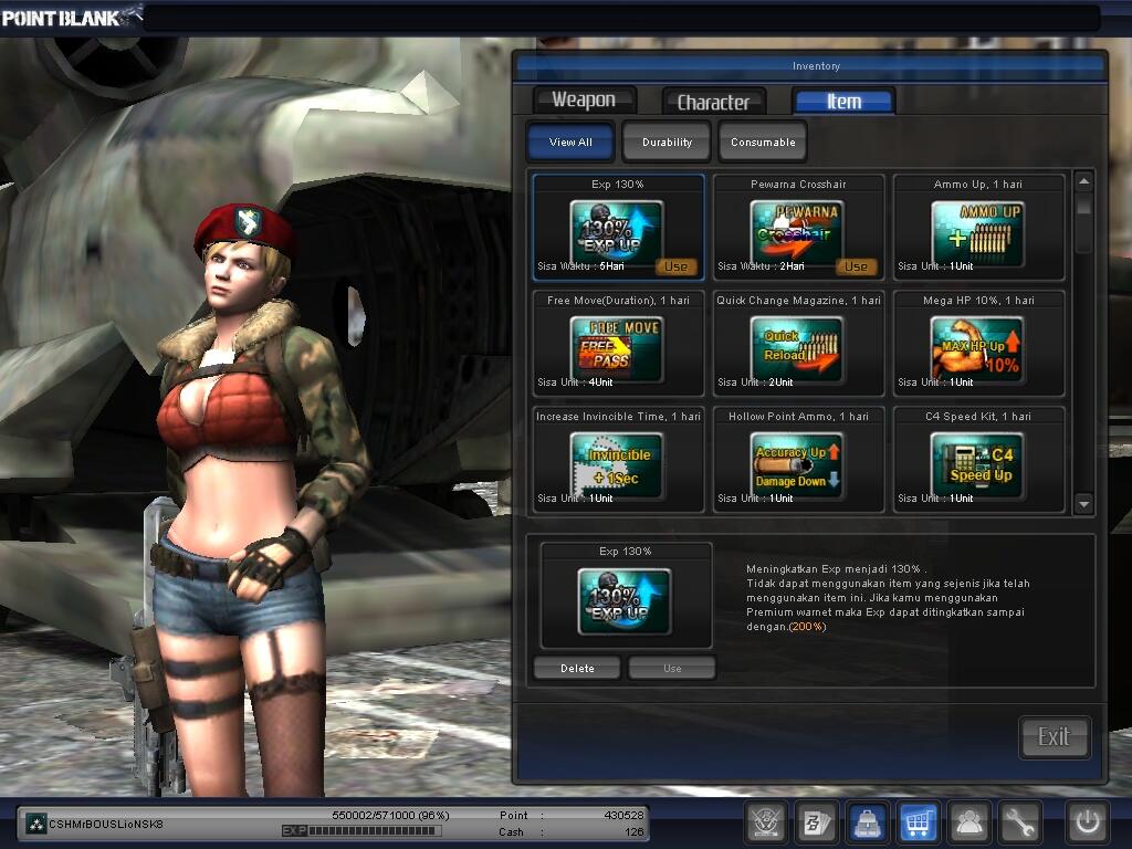 JUAL CHAR POINT BLANK LT.COLONEL GRADE 2