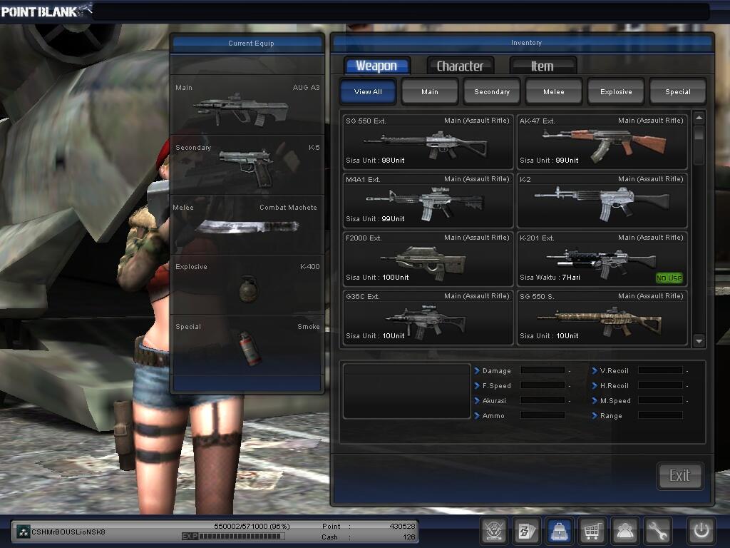 JUAL CHAR POINT BLANK LT.COLONEL GRADE 2