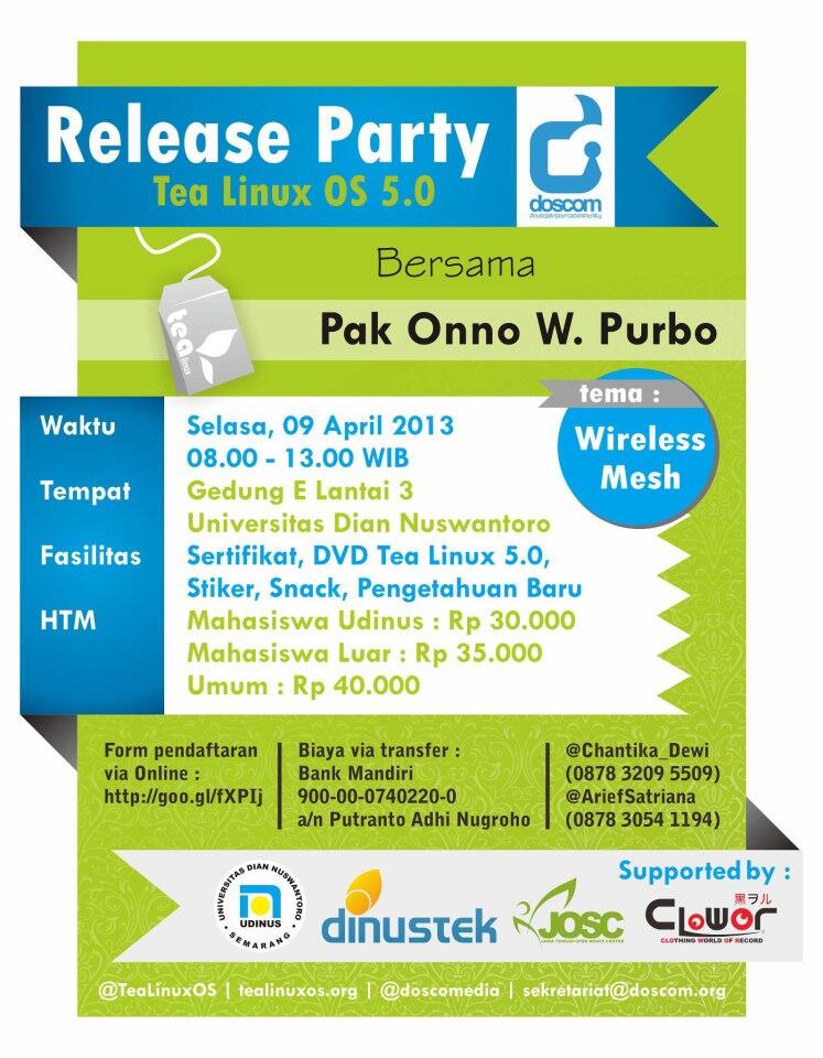 &#91;INFO&#93;Release Party TeaLinuxOS 5 (Kukicha Tea) 