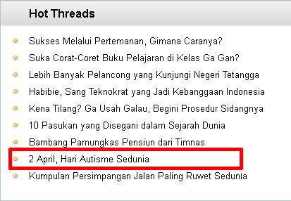 Memperingati Hari Peduli Autis Sedunia