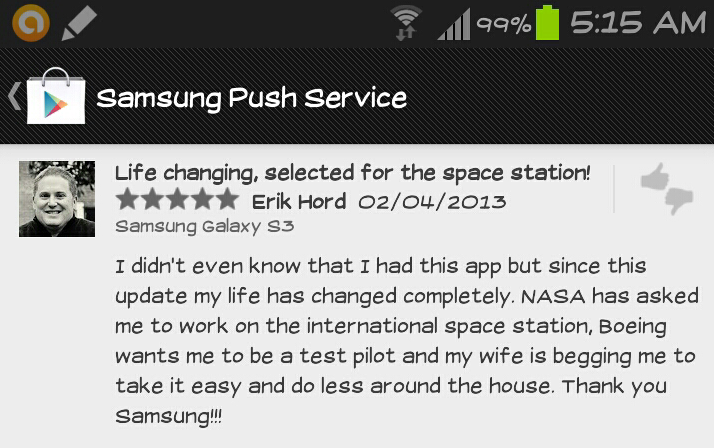 Repiew Koplak Samsung Push Service