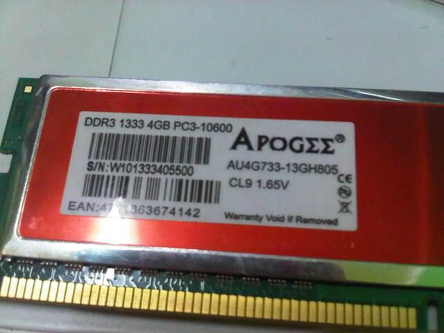 NEW RAM APOGEE 4GB PC3-10600 DDR3 1333 (Bandung)