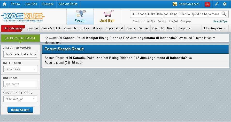Di Kanada, Pakai Knalpot Bising Didenda Rp2 Juta.Bagaimana di Indonesia?