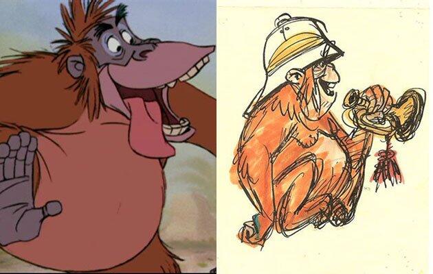 Sketsa Awal Pemeran dalam Kartun Disney 
