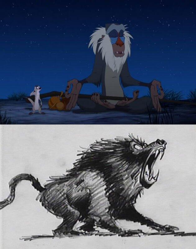 Sketsa Awal Pemeran dalam Kartun Disney 