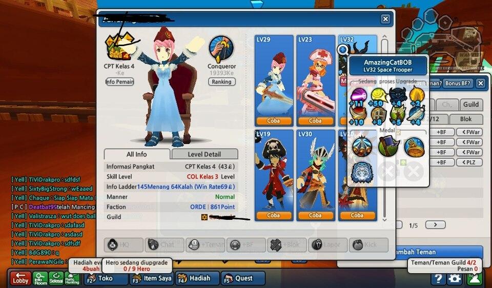 Jual ID Lostsaga cpt kelas 4 upgrade++