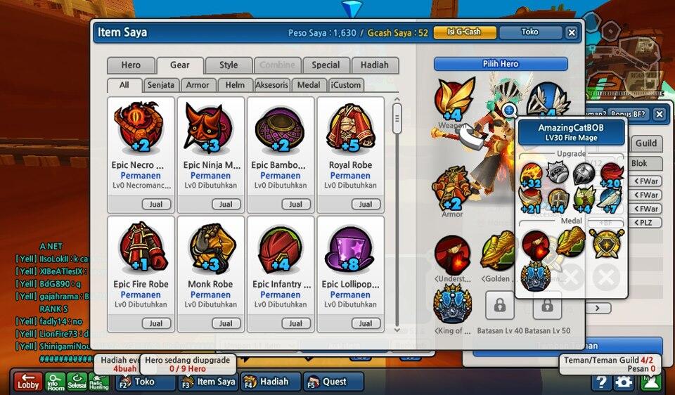 Jual ID Lostsaga cpt kelas 4 upgrade++