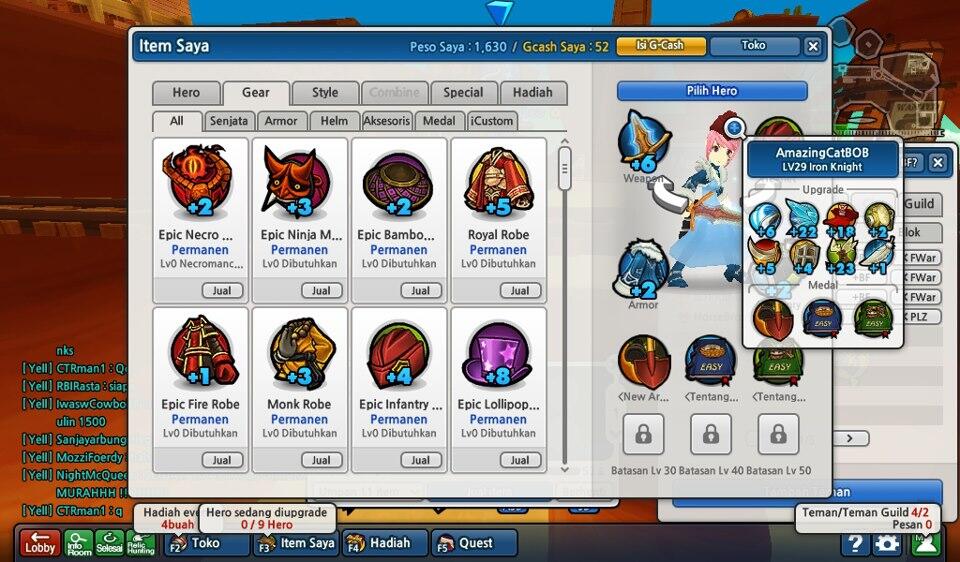 Jual ID Lostsaga cpt kelas 4 upgrade++