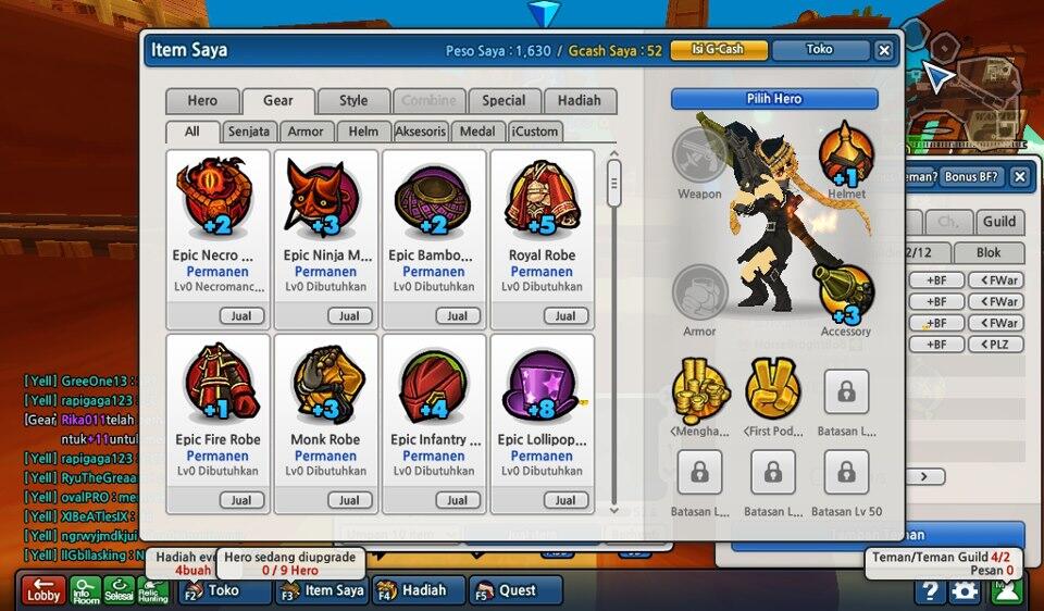 Jual ID Lostsaga cpt kelas 4 upgrade++