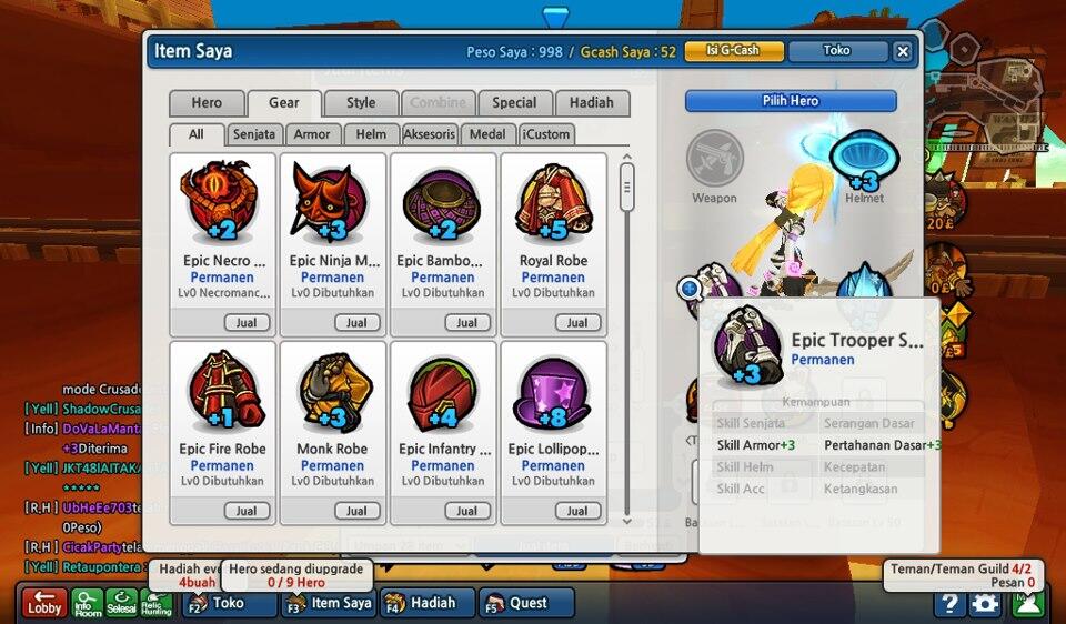 Jual ID Lostsaga cpt kelas 4 upgrade++