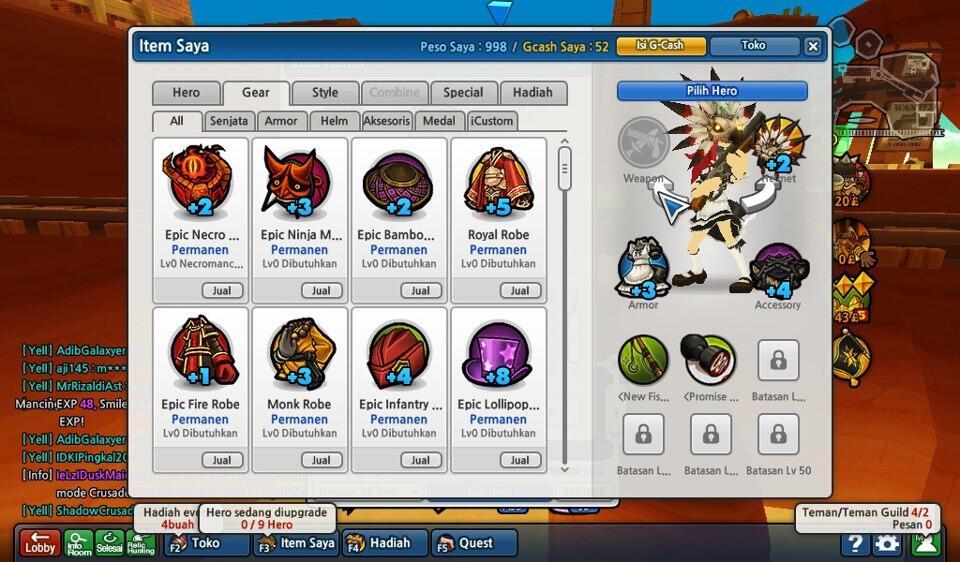 Jual ID Lostsaga cpt kelas 4 upgrade++