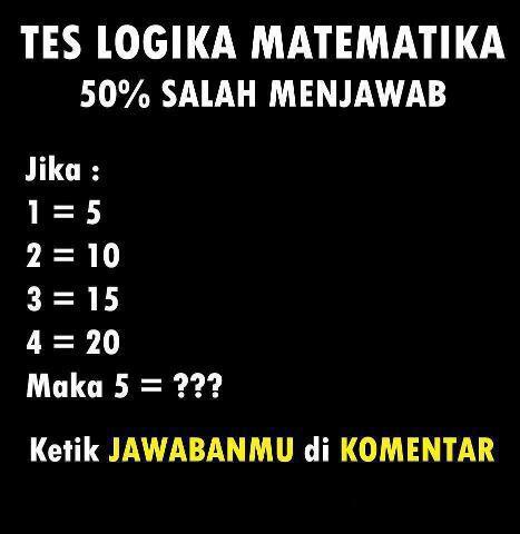 AYOOOO..YANG JAGO MATEMATIKA &#91;50% JAWAB SALAH&#93;