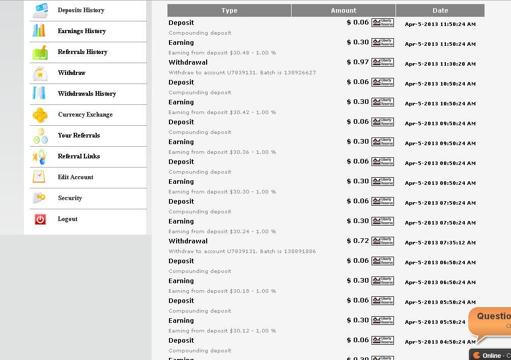 profit 1% per jam WD otomatis 1 detik masuk ( Bukti ) 