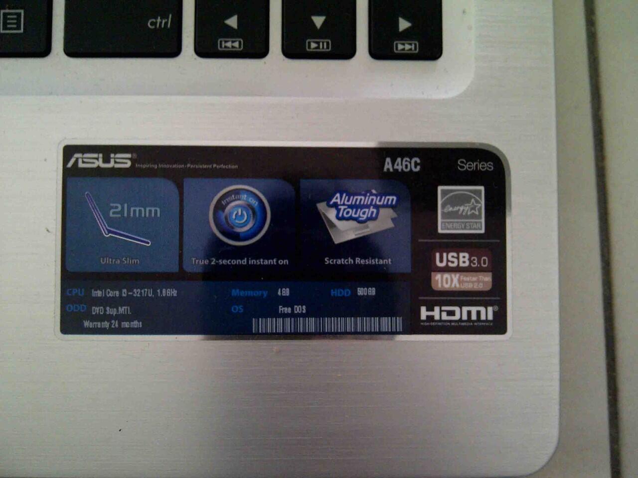 Laptop ASUS A46C Series Langsing