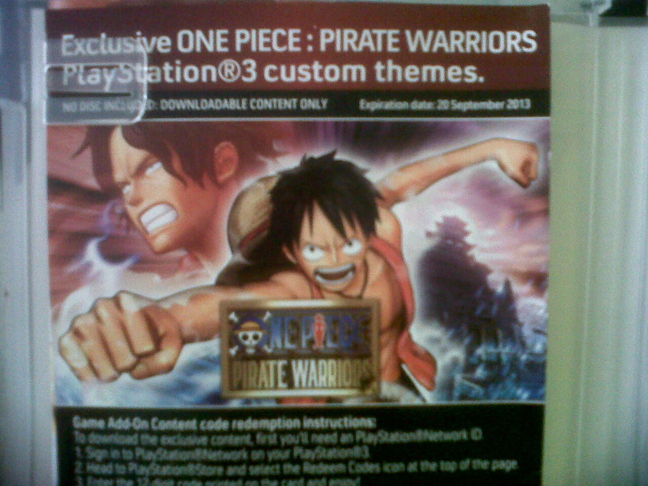 JUAL KASET BD PS3 SECOND ONE PIECE PIRATE WARRIORS ENGLISH