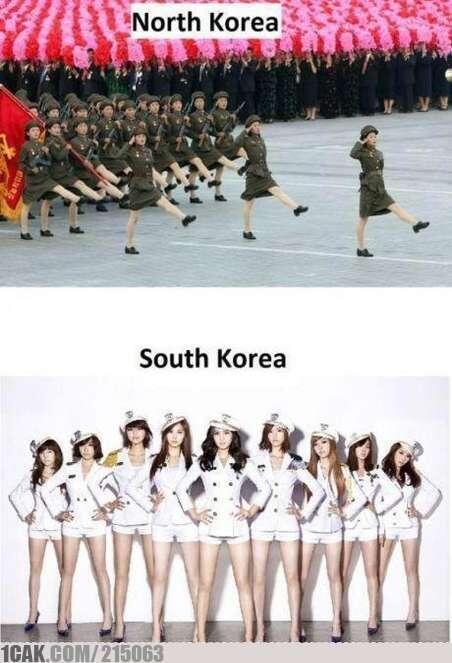 Tentara Wanita Korea Utara V.S Korea Selatan