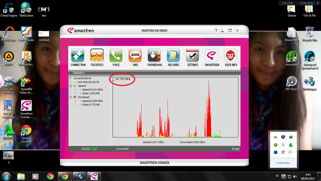 Masuk gan bagi yang punya modem Sm*rtfren yang kecepatannya kek kiong dijamin work