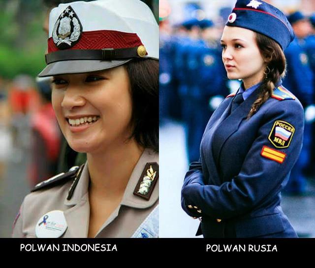 Polwan Indonesia VS Polwan Rusia (bening) cekicrot gan