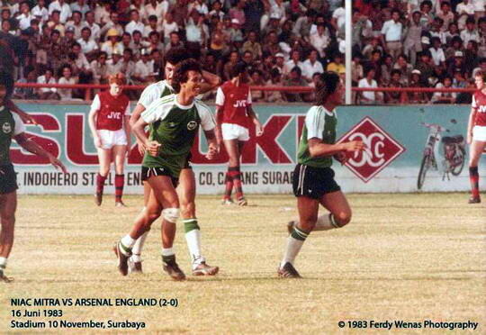 Sejarah Arsenal Dikalahkan Klub Lokal Indonesia Tahun 1983