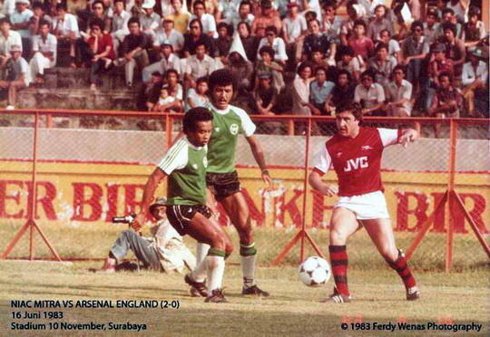 Sejarah Arsenal Dikalahkan Klub Lokal Indonesia Tahun 1983