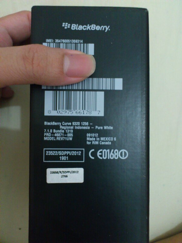 Jual BB Blackberry 9320 Amstrong New segel TAM Palembang