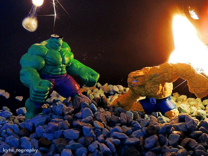 iron man on fire !!! (still life)