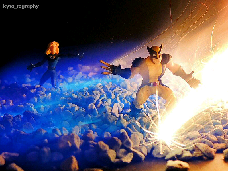 iron man on fire !!! (still life)