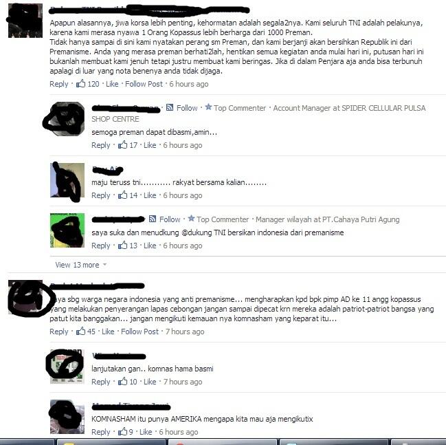 Agan Pro atau Kontra sih masalah Tindakan oknum Kopassus di LP Cebongan?