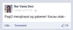 kelakuan ababil di facebook NGKAK (pict++)