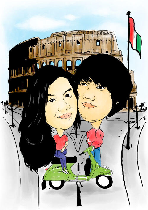 lukisan karikatur