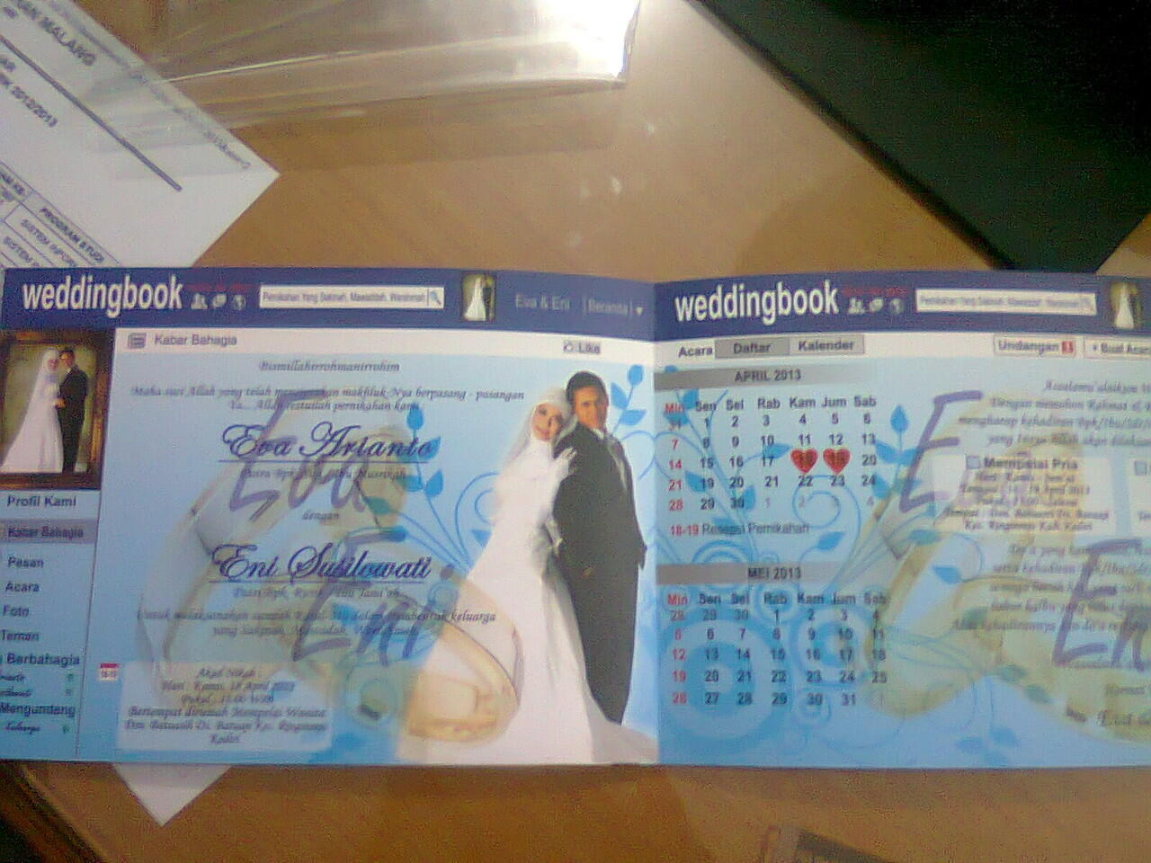 Undangan nikah Jaman Sekarang gan, model Facebook 