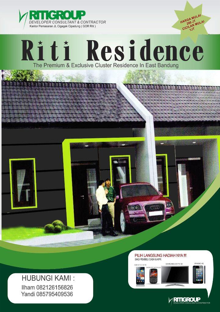 rumah type 36 ( Riti residence ) tanpa DP hanya tinggal 8 unit lagi