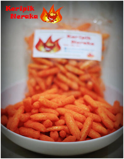 J> Makanan Keripik : Singkong, Basreng, Makaroni (KERIPIK NERAKA)