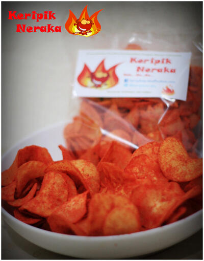 J> Makanan Keripik : Singkong, Basreng, Makaroni (KERIPIK NERAKA)
