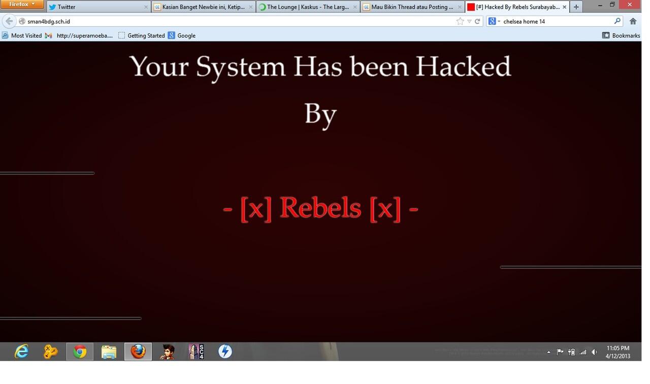 Situs Resmi SMAN 4 Bgd kena hack....