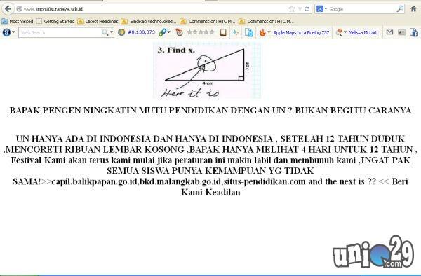 Para Hacker Tolak UN Dengan Meretas Situs Pendidikan